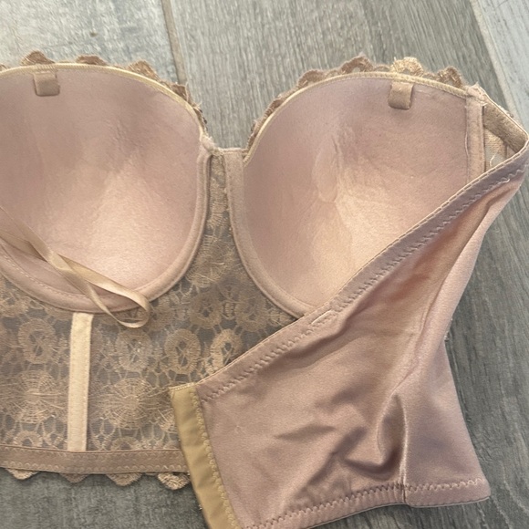 Windsor Lace Bustier in Tan with Embellishments - Picture 10 of 11